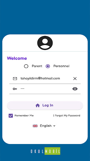 Android application OkulMobil screenshort
