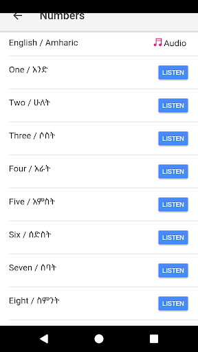 Learn Amharic - Ethiopia Screen 3