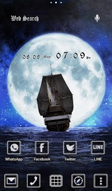 海賊船の壁紙 月夜の船出 Androidアプリ Applion