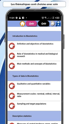 Biostatistics course Screen 2