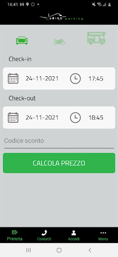 Android application Cumino Parking screenshort
