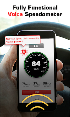 GPSスピードメーター：車はディスプレイを上に向け、スピードのおすすめ画像2