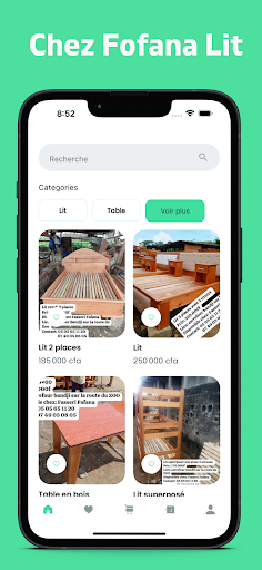 Android application Chez Fofana Lit screenshort