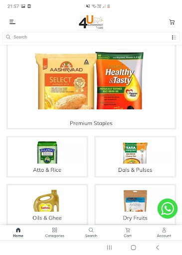 Android application 4u Supermarket And Cafe screenshort