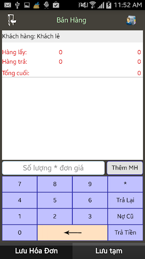 Ứng dụng tính tiền cho ki-ốt Screen 2