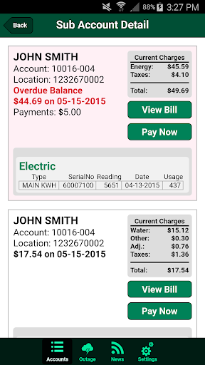 SREC Bill Pay Screen 2