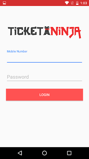 Android application Ticket Ninja Ground Management screenshort
