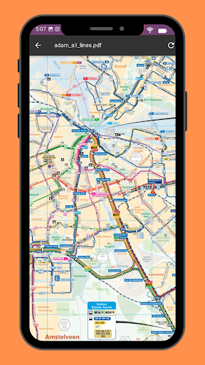 Android application Amsterdam Metro & Tram Map screenshort