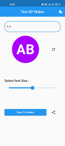 Android application Text DP Maker screenshort