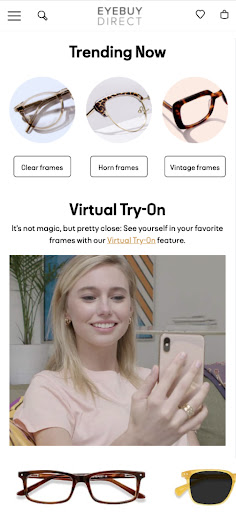Android application EyeBuyDirect screenshort