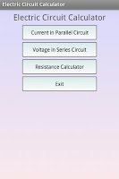 screenshot of Electric Circuit Calculator