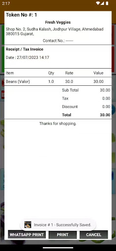 Fruit And Vegetable POS Screen 3