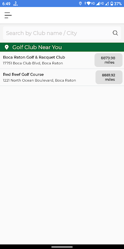 Android application City of Boca Raton Golf screenshort
