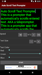 Auto Scroll Text Prompter