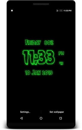 Android application Tattoo Digital Clock Live Wp screenshort