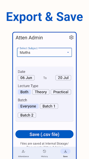 Atten Admin - Teachers app Screen 3