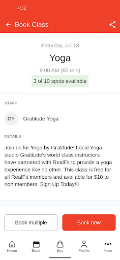 RealFit Club Screen 3