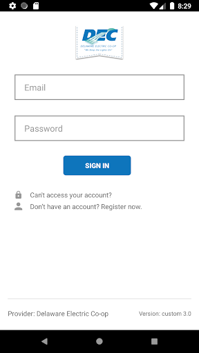 Screenshot of DEC Connect