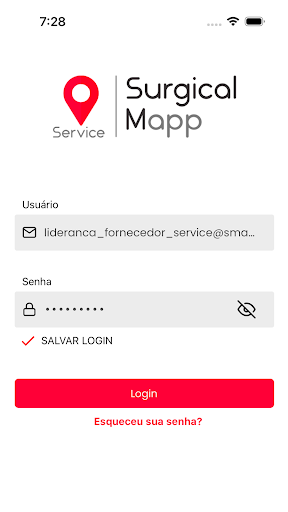 Android application Surgical Mapp Service screenshort