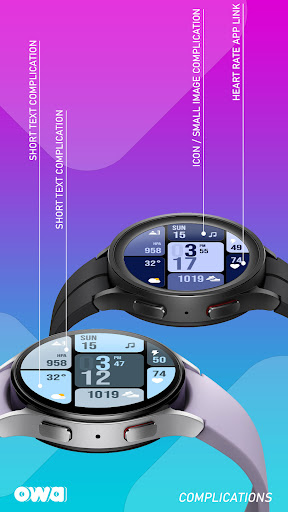 Blocks Animated Watch Face 045 screenshot 3