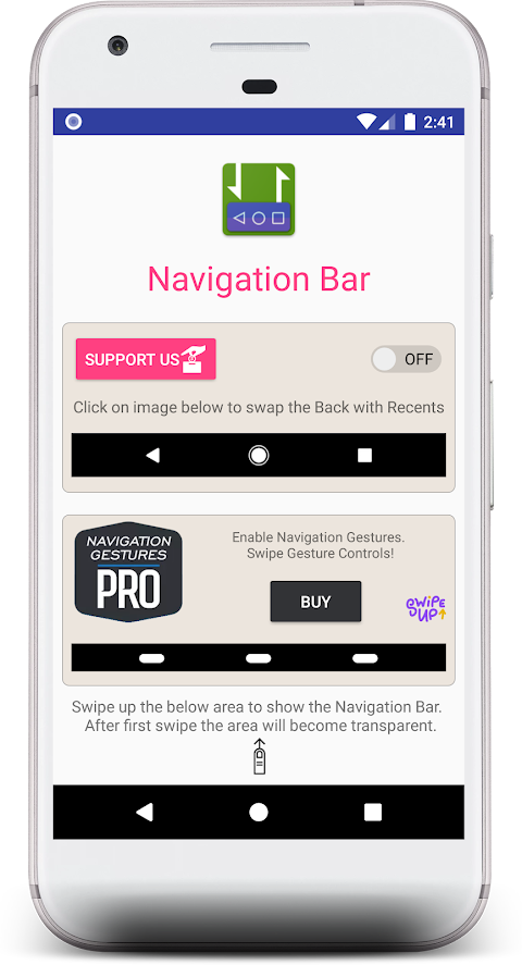 Navigation Bar Swipe Gestures - No Ads, No Rootのおすすめ画像1