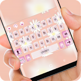 Pink Keyboard Theme Girly Flower icon