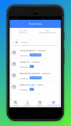 Android application Gather screenshort