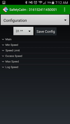 TraffiCalm Configuration App Screen 3
