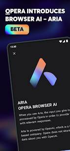 Zrzut ekranu przeglądarki Opera w wersji beta