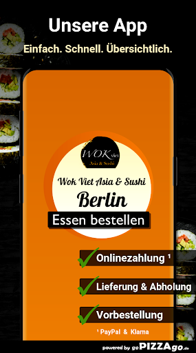 Android application Wok Viet Asia - Sushi Berlin screenshort