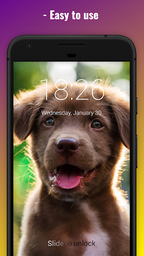 Android application Cute Puppy Lock Screen screenshort