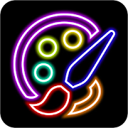 Magic Doodle Art - Neon Paint Art - Neon Color Art  Icon