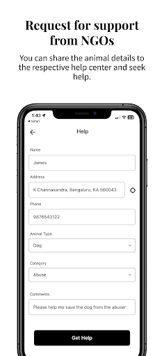 StraySahaya: Animal Help App Screen 2