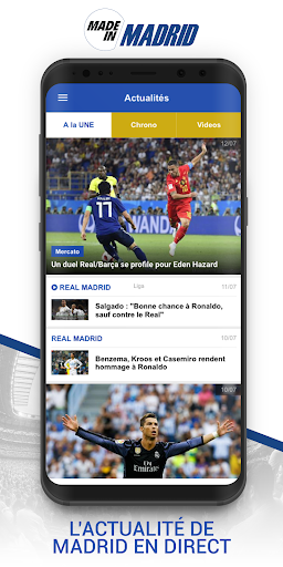 Android application Foot Madrid screenshort