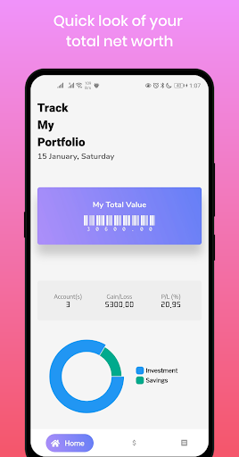 Android application Track My Portfolio screenshort