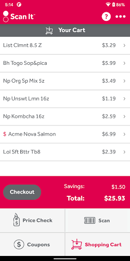 Stop & Shop Scan It™ Mobile Screen 2