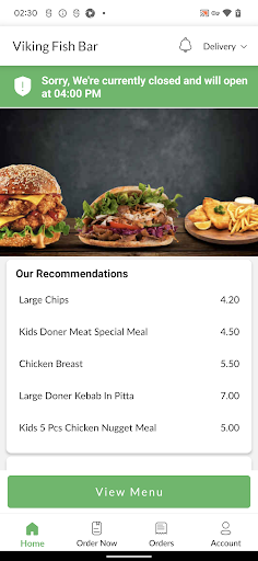 Viking Fish Bar Screen 2