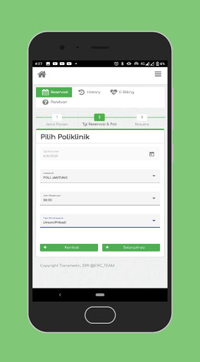 E-Reservasi RSKI Pulau Galang Screen 3