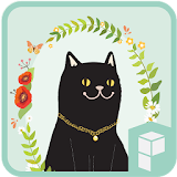Lovely Black Cat Theme icon