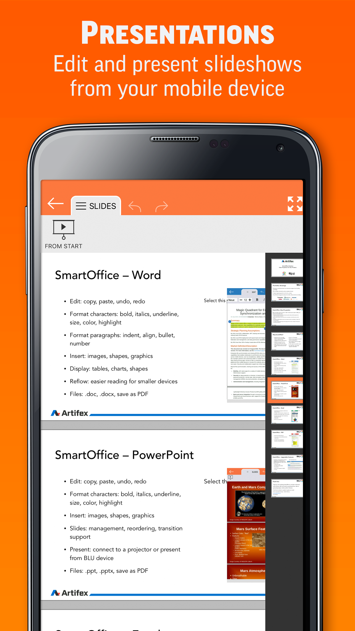 Android application SmartOffice - View & Edit MS Office files & PDFs screenshort