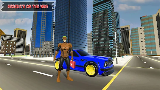 Flying Super Hero Rescue City