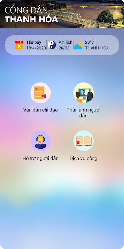Android application Công dân Thanh Hóa screenshort