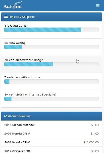 Android application AutoJini screenshort