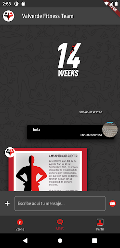 Valverde Fitness App Screen 3
