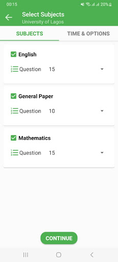 Screenshot of TestDriller Uni Entrance Exam
