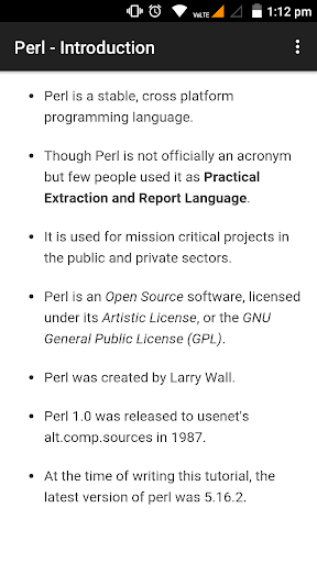 Learn Perl Screen 3