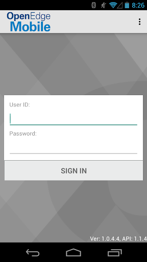 Android application OpenEdge Mobile screenshort
