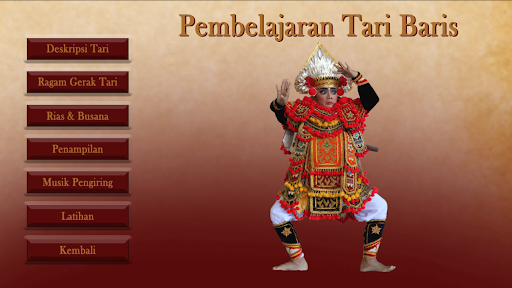 Android application Pembelajaran Tari Bali screenshort