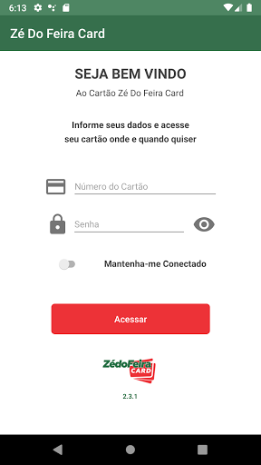 Android application Cartão Zé do Feira Card screenshort