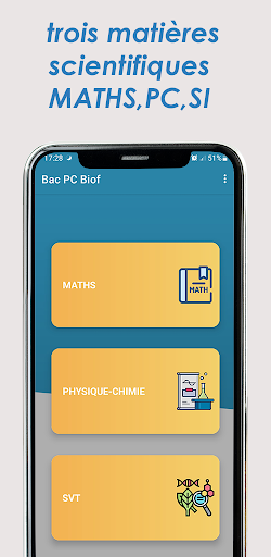Android application Exams nationaux Bac SM B Biof screenshort